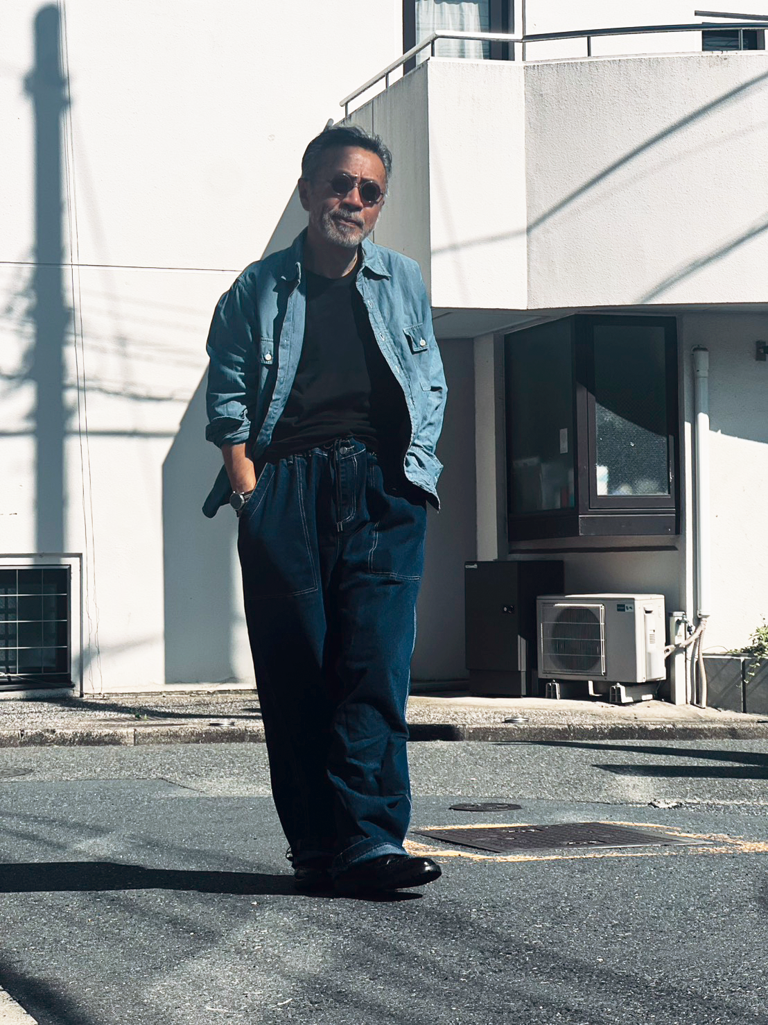 01 RELAX / Drawcord Wide Denim