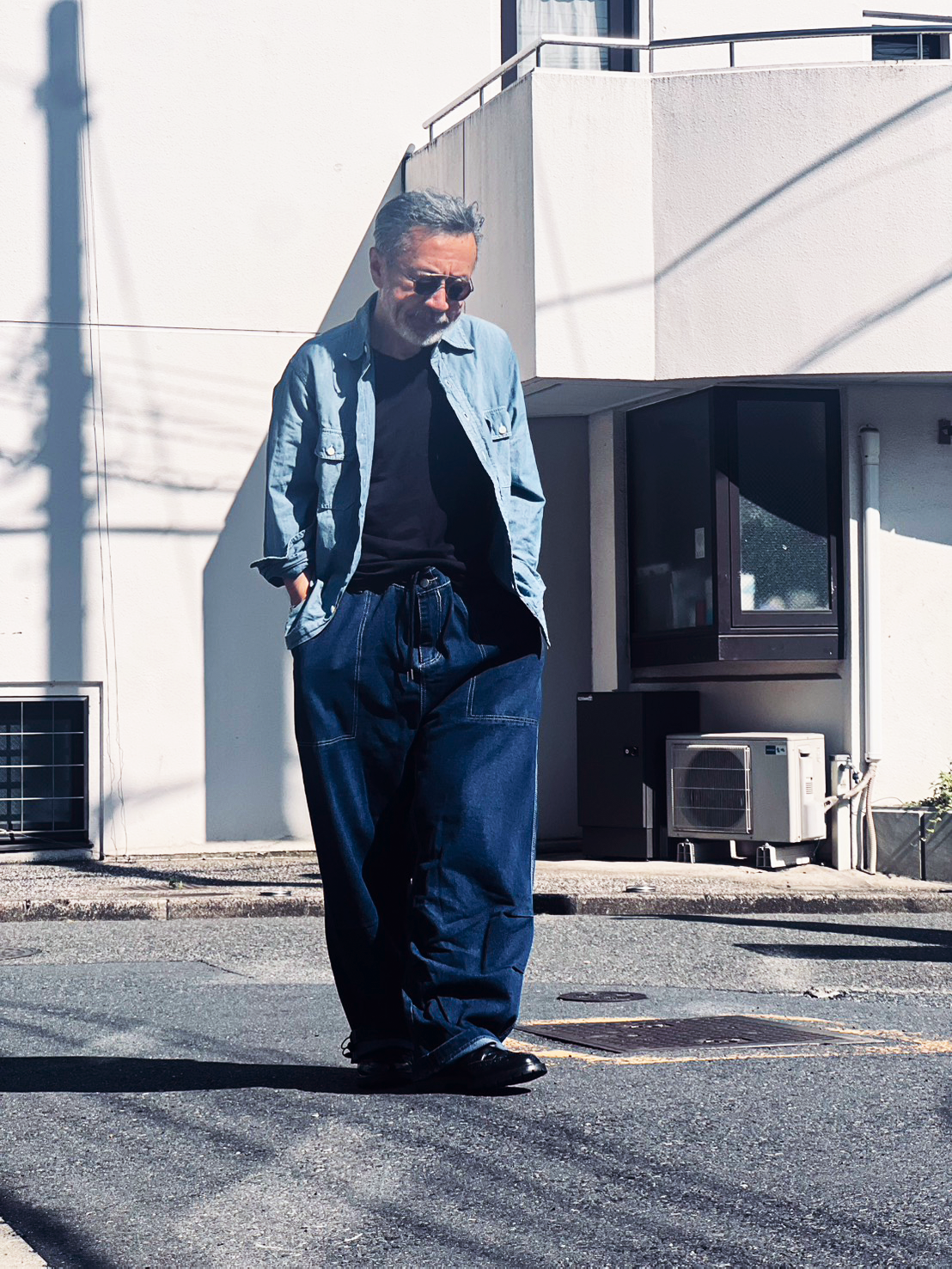 01 RELAX / Drawcord Wide Denim